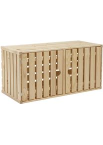 Regal »Holzharasse A 70 x 35 cm, mit Tür schweizer Holz« , beige , Holz Zollhaus