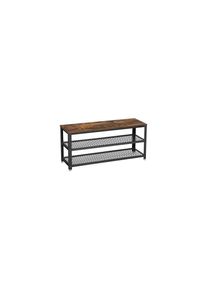 Schuhregal »100 cm x 30 cm, Braun/Schwarz« , braun , VASAGLE
