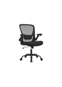 Songmics, Songmics Schreibtischstuhl &raquo;mit klappbaren Armlehnen&laquo; (), schwarz