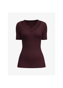 Calida Shirt Loungewear Silky Wool Joy aubergine