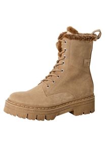 Tamaris Schnürstiefelette Damen, dunkelbeige, Größe 41