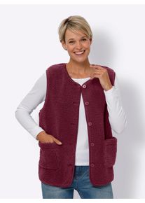 WITT Damen Fleeceweste zum Kn&ouml;pfen, malve, Gr&ouml;&szlig;e 48, 100% Polyester