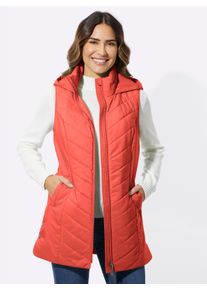 WITT Damen Steppweste in langer Form, terra, Größe 42, 100% Polyester. Wattierung: 100% Polyester