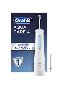 Oral-B, Munddusche &raquo;AquaCare 4&laquo; 2 Stk. Aufs&auml;tze Kabellose mit Oxyjet-Technologie, wei&szlig;, blau, F&uuml;r eine einfache & flexible Awendung ohne Kabel