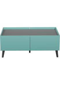Couchtisch »Mikkeline« 1 Stk. tlg. Wohnzimmertisch mit eingelassenem Oberboden mit 4 Schubladen , blau , Andas