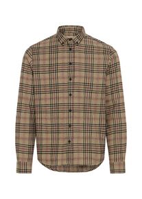 Blend, Hommes Chemise 'BHATLAN', camel / canneberge / noir