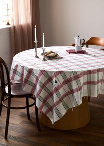 Nappe en coton en beige180x140 cm, 100% coton, Couleur/Motif: crème/rouge/vert, bonprix