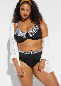 Minimizer-Bikini mit gepolsterten Tr&auml;gern (2-tlg.Set) in schwarz, Gr&ouml;sse 38E (75), bonprix