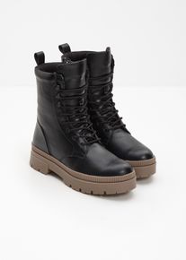 Schn&uuml;rboots mit Profilsohle in schwarz, Gr&ouml;sse 40, bonprix