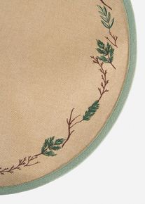 Lot de 2 sets de table en coton en beige38x38 cm, 100% coton, Couleur/Motif: marron clair/blanc/vert mousse/marron foncé/vert épicéa, bonprix