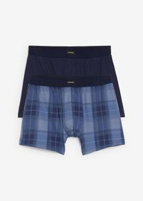 Midi Boxershorts eng mit Baumwolle (2er Pack) in blau, Grösse 10 (4XL), 95% Baumwolle, bonprix