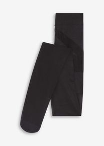 Collant opaque effet push up + ventre plat + ceinture confort + compression 50den en noir, Taille 40/42 (M), bonprix