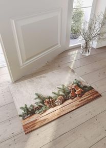Paillasson avec motif de Noël en marron35x55 cm, Couleur/Motif: marron imprimé, bonprix