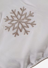 Bettdecke Daunen Touch Schneeflocke warm in weiss, 155x220 cm, bonprix