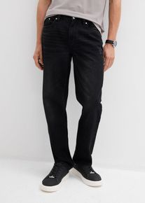 Regular Fit Jeans aus reiner Baumwolle mit Komfortbund Straight in schwarz, Grösse 44, 100% Baumwolle, bonprix