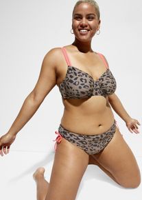 B&uuml;gel-Bikini mit Bindeb&auml;ndern (2-tlg.Set) in braun, Gr&ouml;sse 38E (75), bonprix