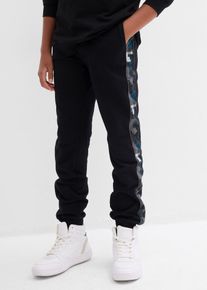 Jogginghose mit Bio-Baumwolle in schwarz, Grösse 176/182, 100% Baumwolle, bonprix