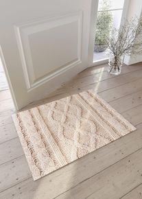 Paillasson avec un motif tricoté en beige38x59 cm, Couleur/Motif: beige imprimé, bonprix