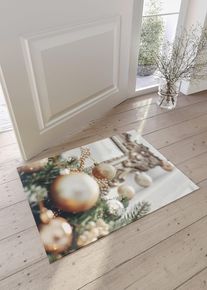 Paillasson avec motif de Noël en beige38x59 cm, Couleur/Motif: beige imprimé, bonprix