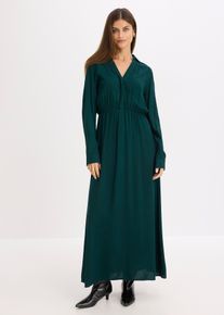 Maxikleid aus reiner Viskose in gr&uuml;n, Gr&ouml;sse 36, bonprix