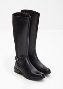 Stiefel aus Leder in schwarz, Gr&ouml;sse 41, bonprix