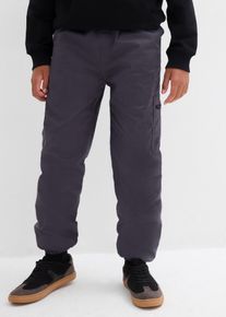 Thermo Loose Fit Cargohose mit Jerseyfutter in grau, Grösse 158, 98% Baumwolle, bonprix