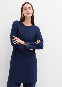 Minikleid aus strukturiertem Material in blau, Gr&ouml;sse 42, bonprix