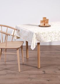Nappe en jacquard brillant en beige140x180 cm, Couleur/Motif: crème/doré, bonprix