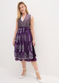 Dirndl mit Jacquard und Stickerei (2-tlg.Set) in lila, Grösse 38, bonprix