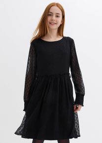 Festliches Mädchen Kleid in schwarz, Grösse 164, bonprix