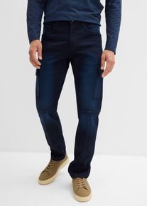 Regular Fit Cargo-Jeans-Jogger mit Komfortbund Straight in blau, Gr&ouml;sse 44, bonprix