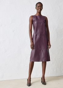 Lederkleid aus Lammnappa in braun, Grösse 44, bonprix