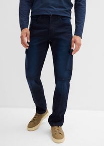 Regular Fit Cargo-Jeans-Jogger mit Komfortbund Straight in blau, Grösse 32, bonprix