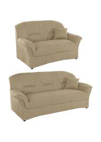 Polstergarnitur »Bahia zeitlos & elegantes Sofa, bequem« Set, 3-Sitzer & 2-Sitzer-Set , beige , DOMO collection