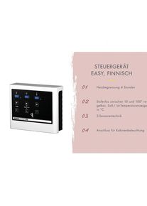 Karibu Fasssauna 3 naturbelassen, 9 kW ext. Steuerung Easy Finnisch