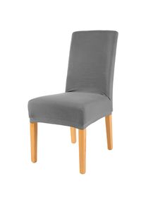 Novel Stuhlbezug , Anthrazit , Textil , 40x45x65 cm , Heimtextilien, Wohntextilien