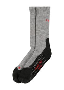 Falke TK2 Trekking socks Herren Gr&ouml;&szlig;e 46/48 graumeliert / rot / schwarz