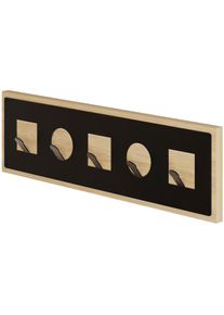 Garderobenleiste »Icon Sapphire 5 Haken, Nature/Schwarz« , beige , WOODY FASHION
