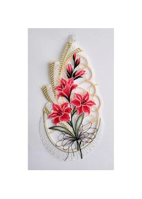 Stickereien Plauen, Fensterbild &raquo;Bl&uuml;tenzweig&laquo;, bunt, Polyester