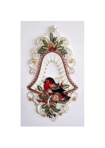 Stickereien Plauen, Fensterbild &raquo;Vogel in Glocke&laquo;, bunt, Polyester