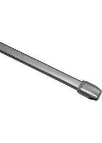Gardinia, Gardinia Scheibenstange &raquo;Vitragestange&laquo; &Oslash; 11 mm 1 l&auml;ufig-l&auml;ufig ausziehbar Serie Vitragestange flachoval &Oslash; 11 mm, 2er-Set, mattsilberfarben,
