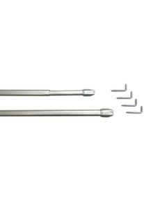 Indeko, Indeko Scheibenstange &raquo;Scheibenstange ausziehbar 1-l&auml;ufig, 2 St&uuml;ck&laquo; &Oslash; 11 mm 1 l&auml;ufig-l&auml;ufig ausziehbar, edelstahlfarben, silberfarben, Eisen, 