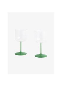 Hay Weinglas 2tlg Set gr&uuml;n
