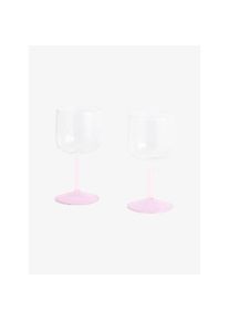 Hay Lot de 2 verres &agrave; vin rose clair