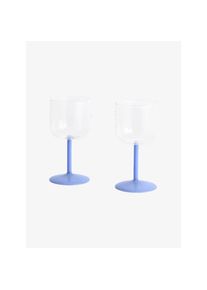 Hay Weinglas 2tlg Set hellblau