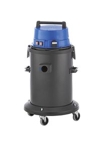 Aspirateur eau et poussière d'atelier, cuve en plastique de 62 litres, 2400 W, avec prise électrique eurokraft pro