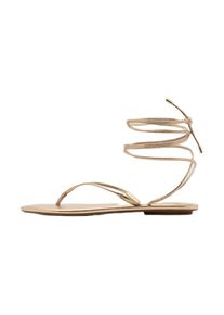 Mango Zehentrenner 'ORIOL' Damen, gold, Größe 42