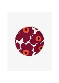 Marimekko Assiette Unikko rouge fonce
