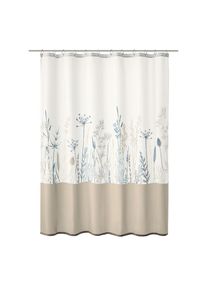 Kleine Wolke Duschvorhang , Mehrfarbig , Textil , 180x200 cm , Textiles Vertrauen - Oeko-Tex&reg; , wasserabweisend , Heimtextilien, Badtextilien, Duschvorh&auml;nge