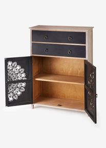 Commode en noir108x80 cm, Couleur/Motif: noir/naturel, bonprix